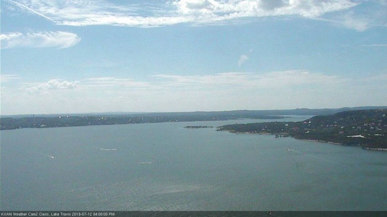 Lake Travis webcam, July 12, 2019 3:10 PM CT
