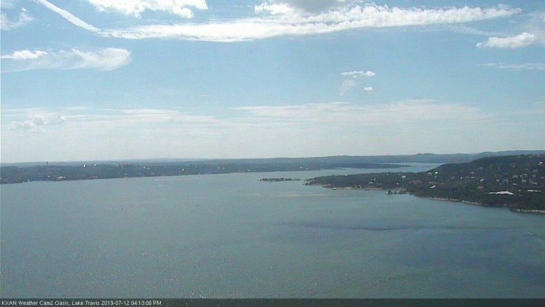 Lake Travis webcam, July 12, 2019 3:15 PM CT