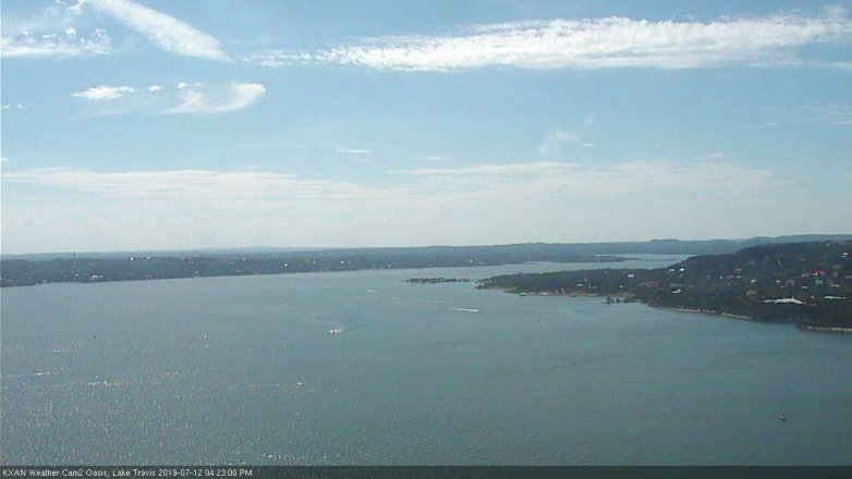 Lake Travis webcam, July 12, 2019 3:25 PM CT
