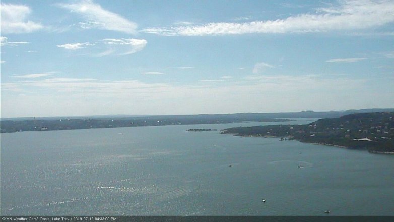 Lake Travis webcam, July 12, 2019 3:35 PM CT