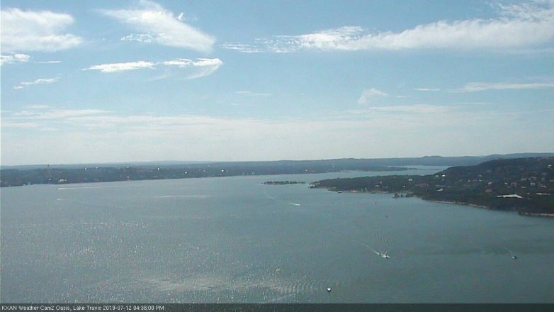 Lake Travis webcam, July 12, 2019 3:40 PM CT