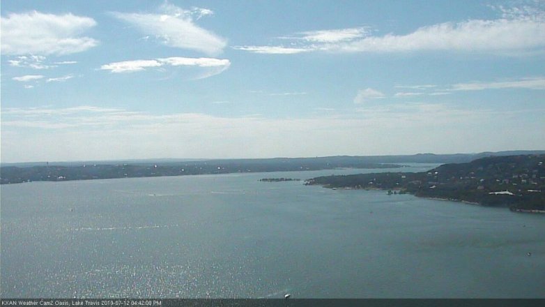 Lake Travis webcam, July 12, 2019 3:45 PM CT