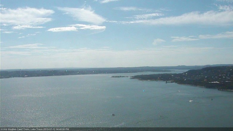 Lake Travis webcam, July 12, 2019 3:50 PM CT