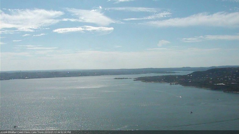 Lake Travis webcam, July 12, 2019 3:55 PM CT