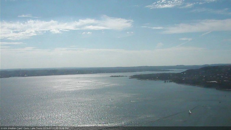 Lake Travis webcam, July 12, 2019 4:20 PM CT