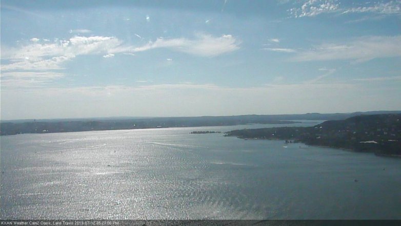 Lake Travis webcam, July 12, 2019 4:30 PM CT