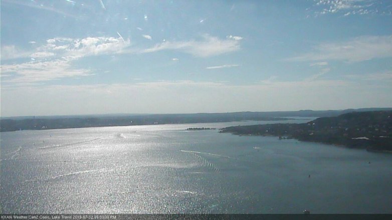 Lake Travis webcam, July 12, 2019 4:35 PM CT