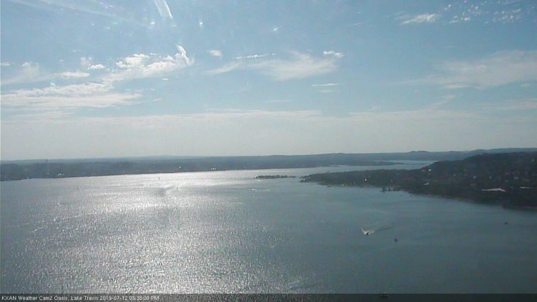 Lake Travis webcam, July 12, 2019 4:40 PM CT
