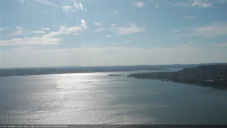 Lake Travis webcam, July 12, 2019 4:45 PM CT