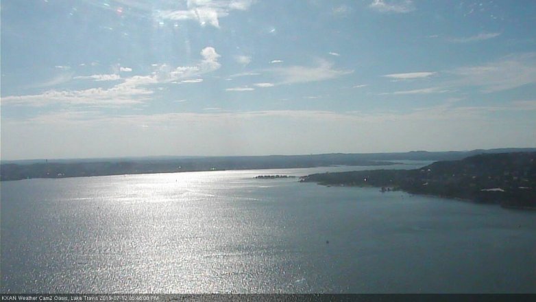 Lake Travis webcam, July 12, 2019 4:50 PM CT