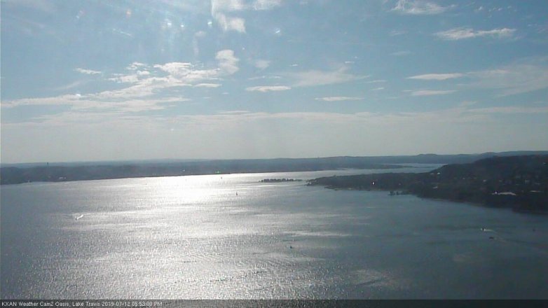 Lake Travis webcam, July 12, 2019 4:55 PM CT