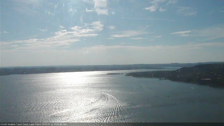 Lake Travis webcam, July 12, 2019 5:00 PM CT