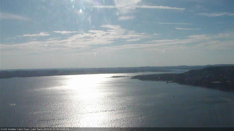 Lake Travis webcam, July 12, 2019 5:15 PM CT