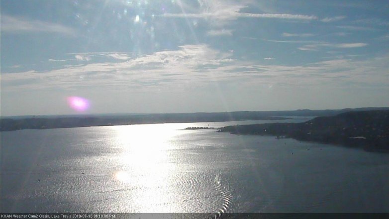 Lake Travis webcam, July 12, 2019 5:20 PM CT