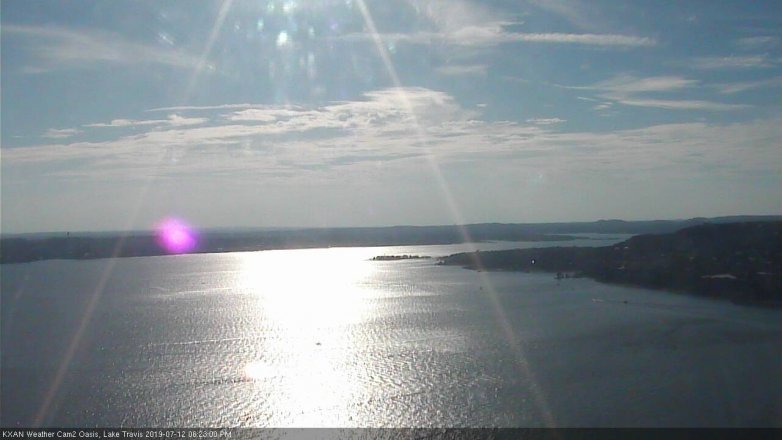 Lake Travis webcam, July 12, 2019 5:25 PM CT