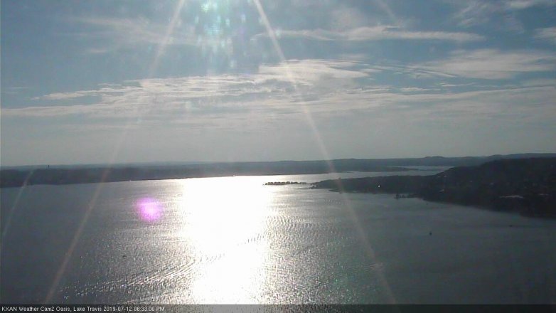 Lake Travis webcam, July 12, 2019 5:35 PM CT
