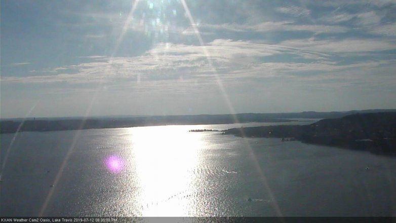 Lake Travis webcam, July 12, 2019 5:40 PM CT