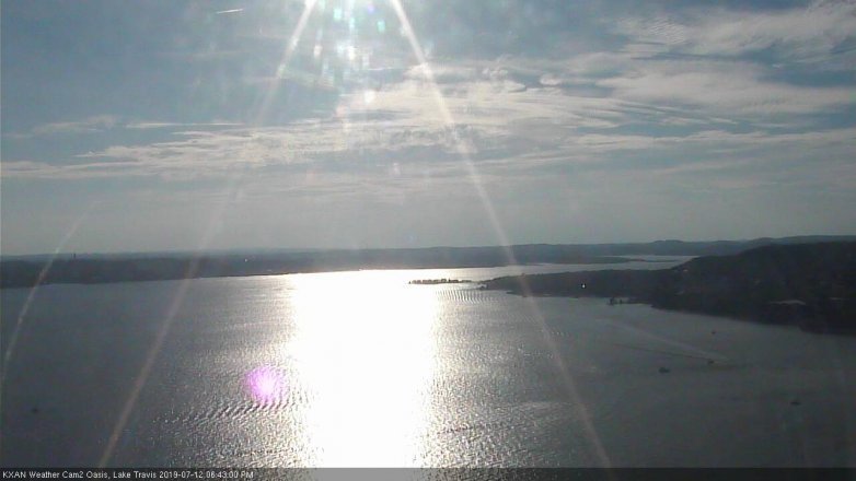 Lake Travis webcam, July 12, 2019 5:45 PM CT