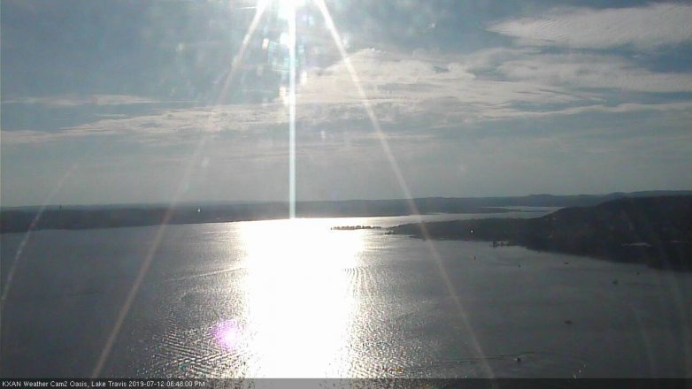 Lake Travis webcam, July 12, 2019 5:50 PM CT