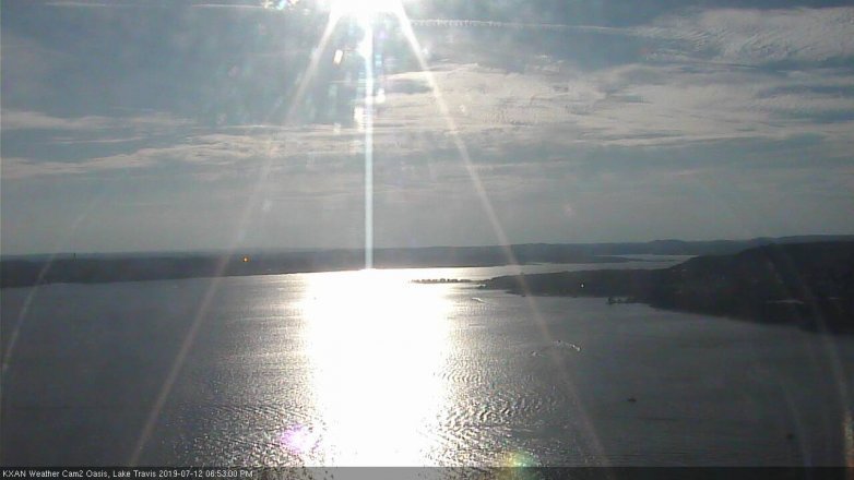 Lake Travis webcam, July 12, 2019 5:55 PM CT