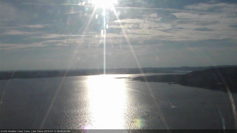 Lake Travis webcam, July 12, 2019 6:00 PM CT
