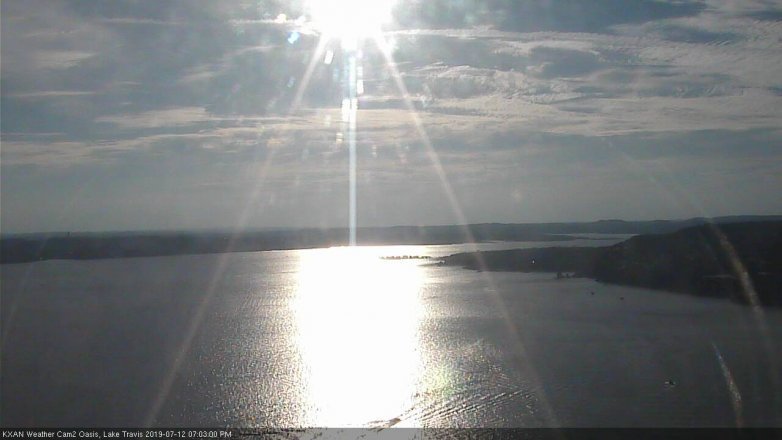 Lake Travis webcam, July 12, 2019 6:05 PM CT
