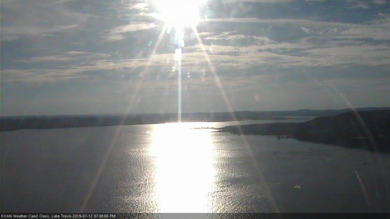 Lake Travis webcam, July 12, 2019 6:10 PM CT