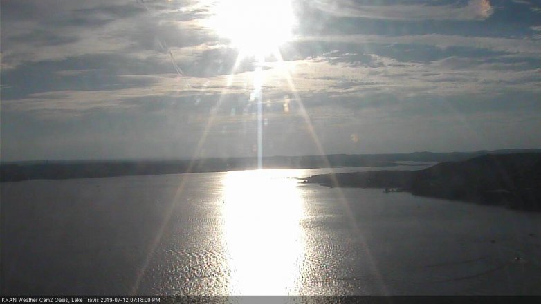 Lake Travis webcam, July 12, 2019 6:20 PM CT