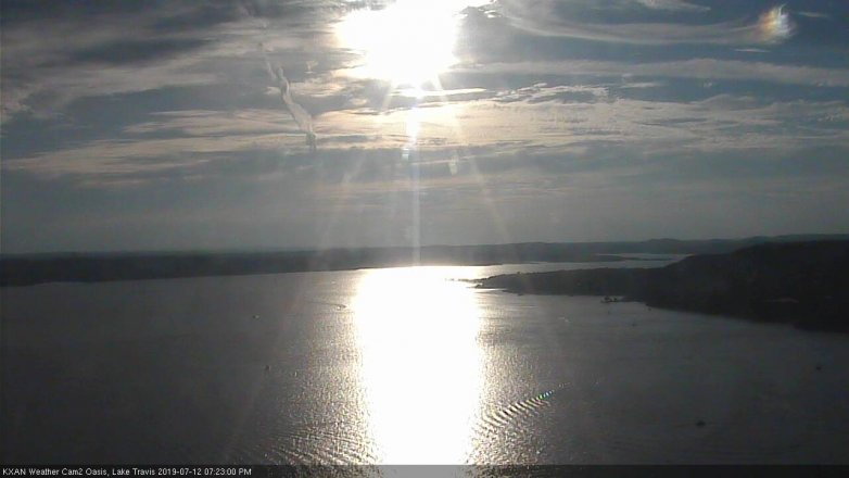 Lake Travis webcam, July 12, 2019 6:25 PM CT