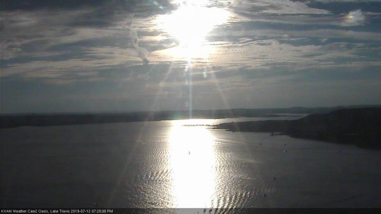 Lake Travis webcam, July 12, 2019 6:30 PM CT
