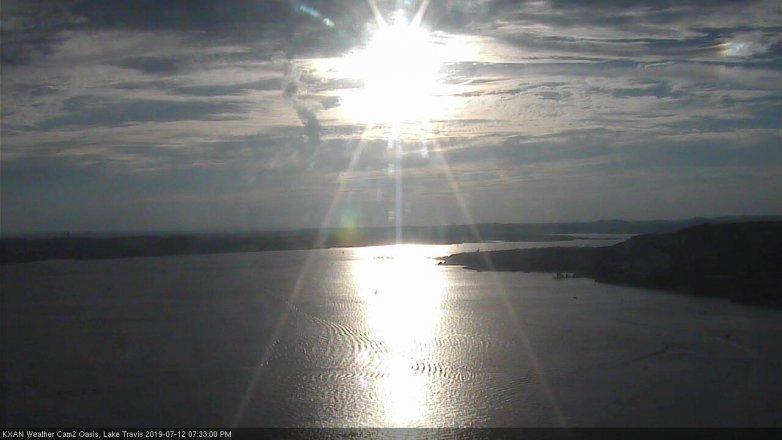 Lake Travis webcam, July 12, 2019 6:35 PM CT