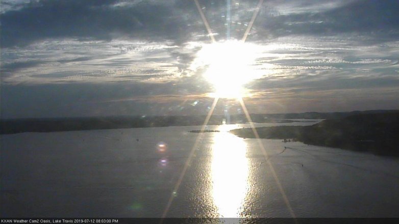 Lake Travis webcam, July 12, 2019 7:05 PM CT