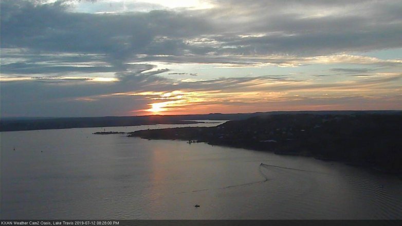 Lake Travis webcam, July 12, 2019 7:30 PM CT