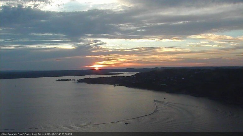 Lake Travis webcam, July 12, 2019 7:35 PM CT