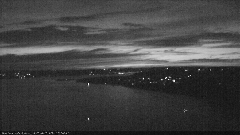 Lake Travis webcam, July 12, 2019 8:25 PM CT