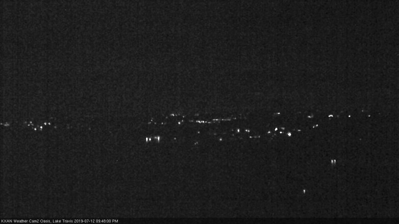 Lake Travis webcam, July 12, 2019 8:50 PM CT