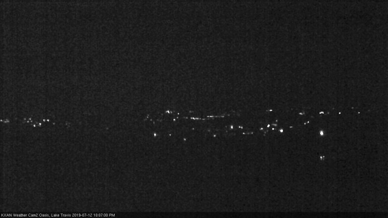 Lake Travis webcam, July 12, 2019 9:10 PM CT