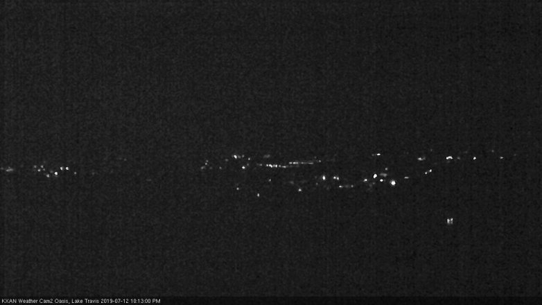 Lake Travis webcam, July 12, 2019 9:15 PM CT