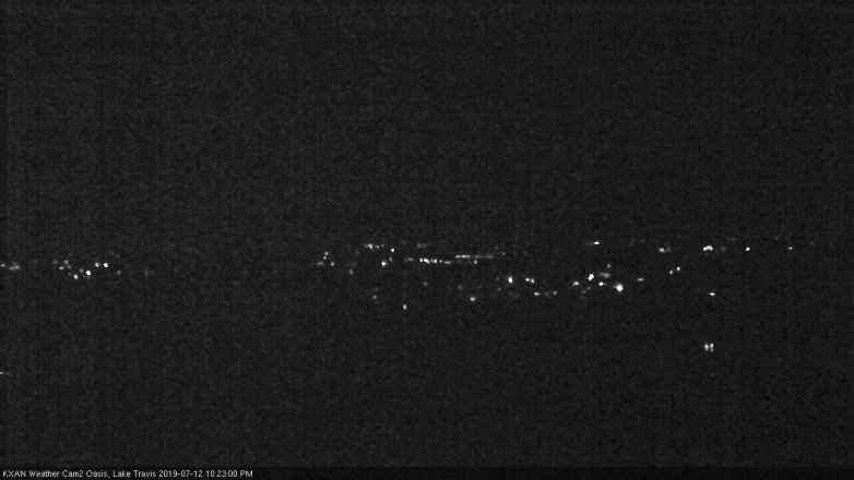 Lake Travis webcam, July 12, 2019 9:25 PM CT