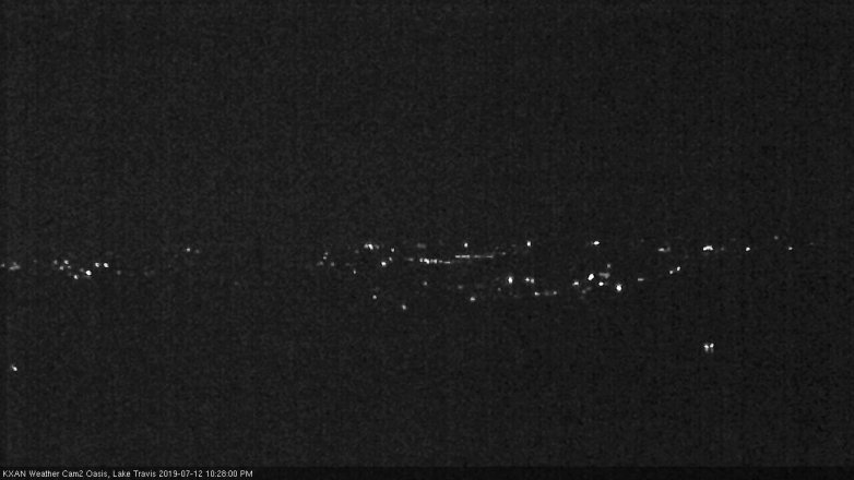 Lake Travis webcam, July 12, 2019 9:30 PM CT