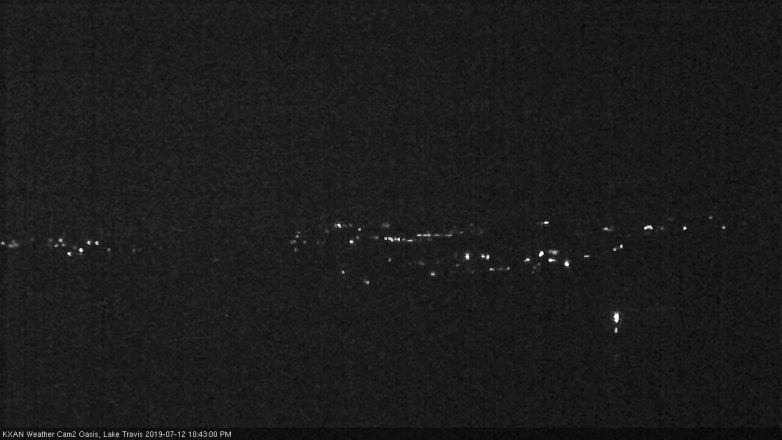 Lake Travis webcam, July 12, 2019 9:45 PM CT