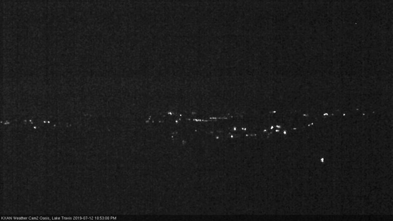 Lake Travis webcam, July 12, 2019 9:55 PM CT
