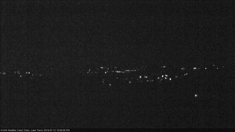 Lake Travis webcam, July 12, 2019 10:00 PM CT