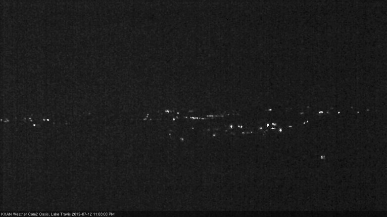 Lake Travis webcam, July 12, 2019 10:05 PM CT