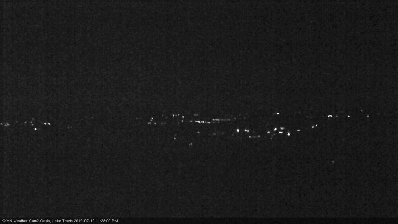 Lake Travis webcam, July 12, 2019 10:30 PM CT