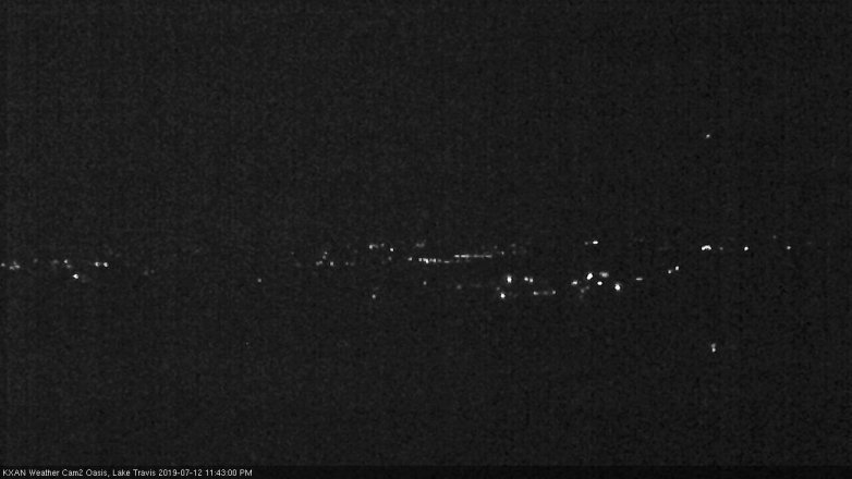 Lake Travis webcam, July 12, 2019 10:45 PM CT