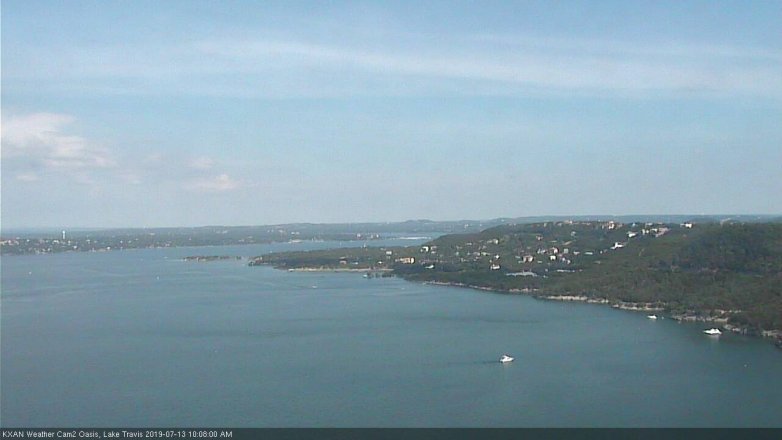 Lake Travis webcam, July 13, 2019 9:10 AM CT