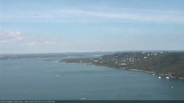 Lake Travis webcam, July 13, 2019 9:15 AM CT