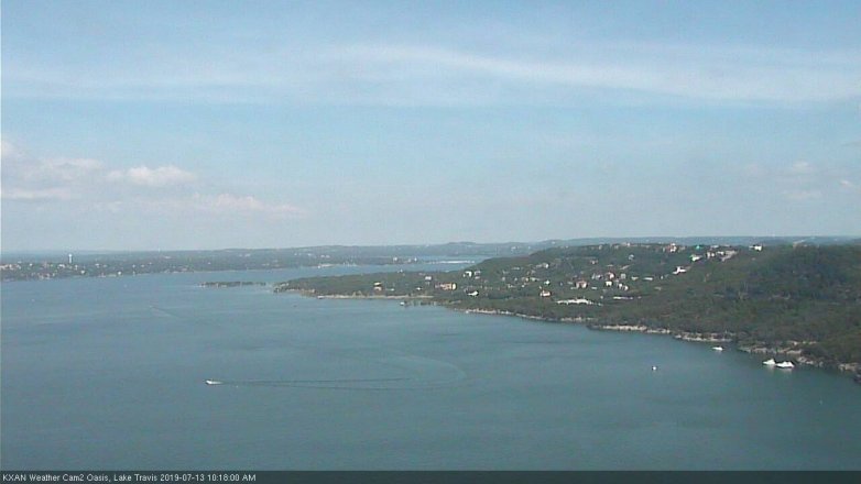 Lake Travis webcam, July 13, 2019 9:20 AM CT