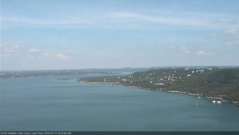 Lake Travis webcam, July 13, 2019 9:25 AM CT